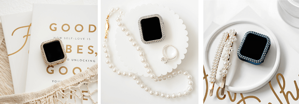 Apple Watch Double Halo Crystal Bumper Cases