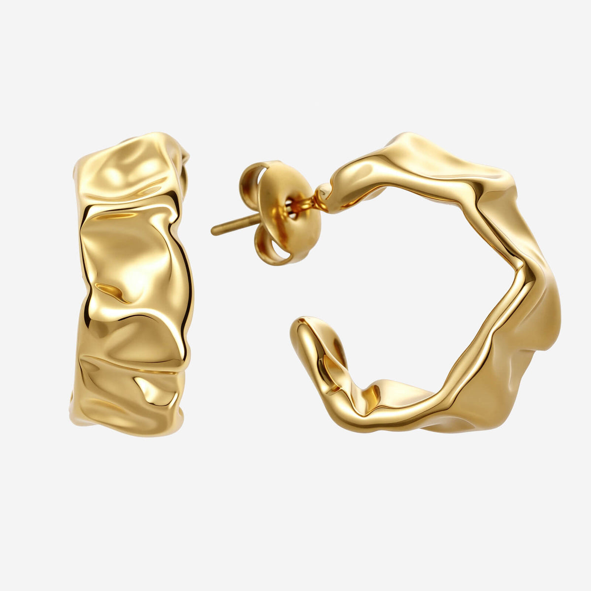 Ivy Hoop Earrings - Gold