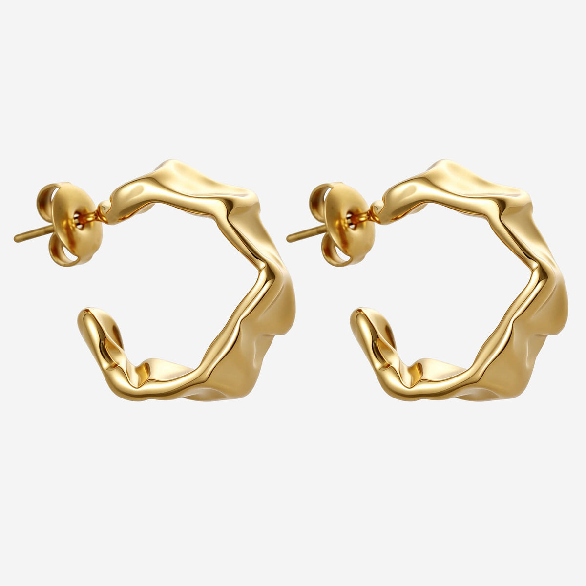 Ivy Hoop Earrings - Gold