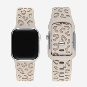 Duo Tone Silicone Apple Watch Band - Light Leopard