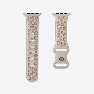 Duo Tone Silicone Apple Watch Band - Light Leopard