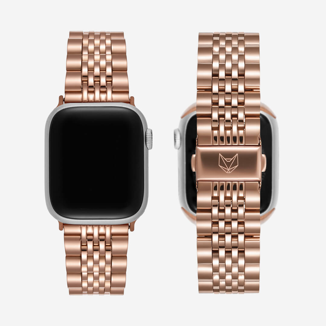Melbourne Stainless Steel Apple Watch Band - Vintage Rose Gold