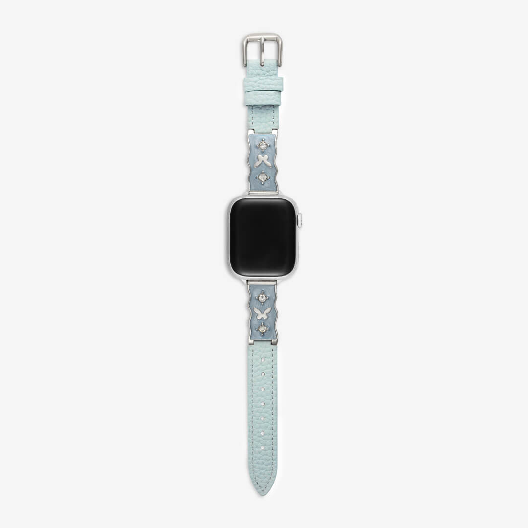 Osaka Leather Apple Watch Band - Sky Blue