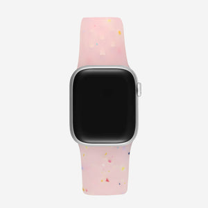 Speckled Silicone Sports Apple Watch Band - Jelly Pink
