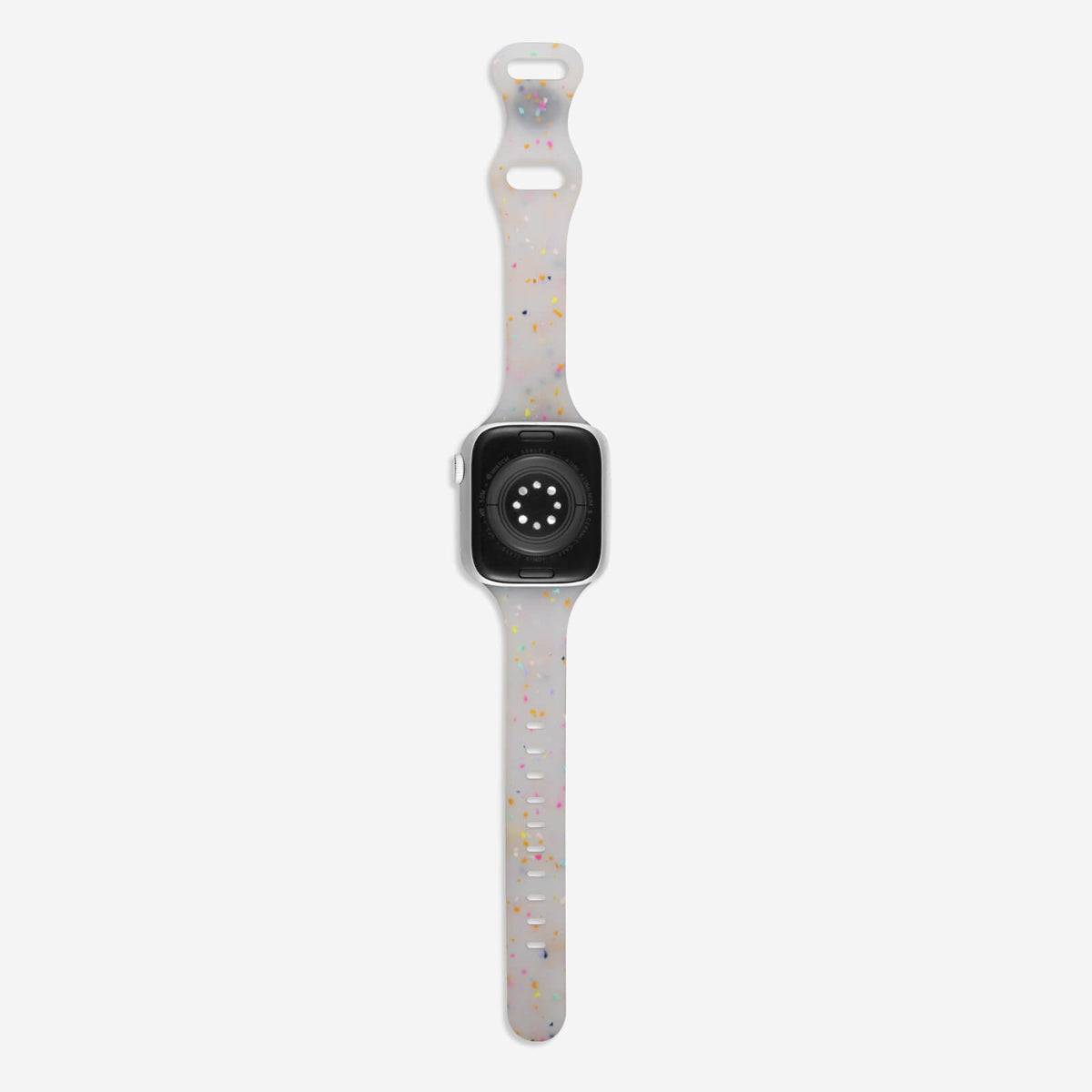 Speckled Slim Silicone Apple Watch Band - Jelly White