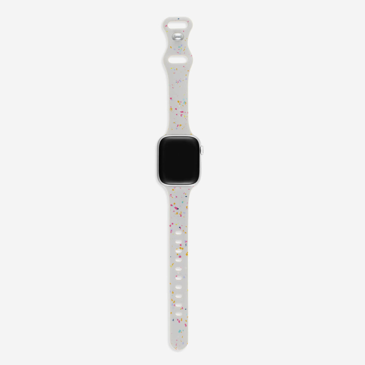 Speckled Slim Silicone Apple Watch Band - Starlight