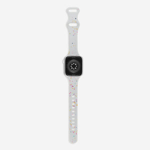 Speckled Slim Silicone Apple Watch Band - Starlight