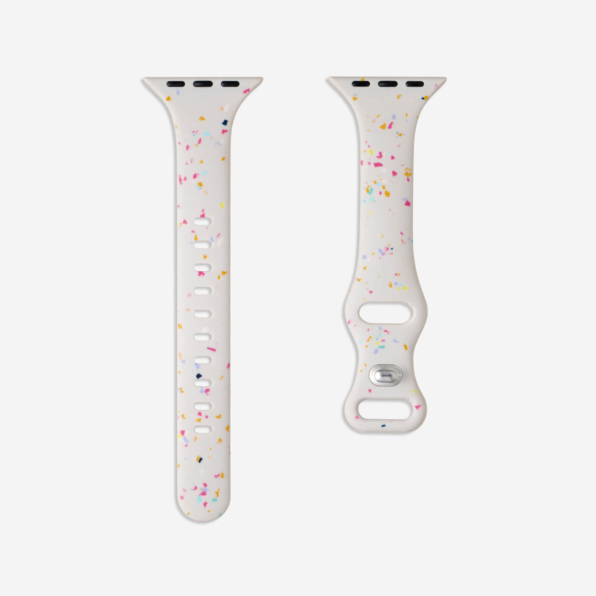Speckled Slim Silicone Apple Watch Band - Starlight