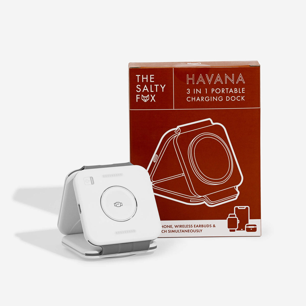 Havana 3 in 1 Portable Charging Dock - White