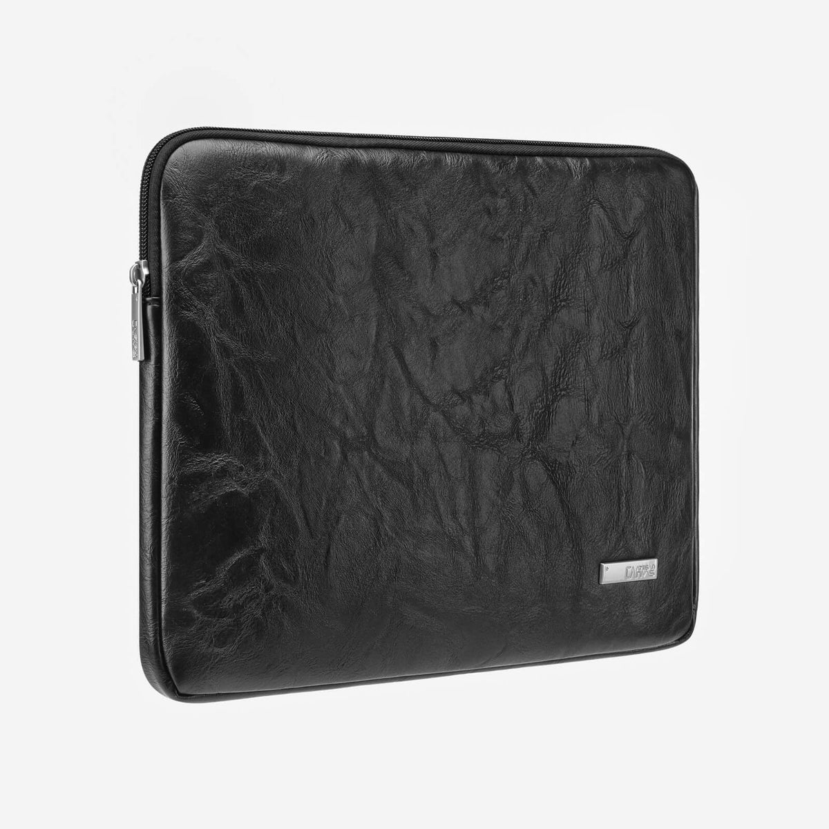 Quinn Vegan Leather Laptop Sleeve - Black