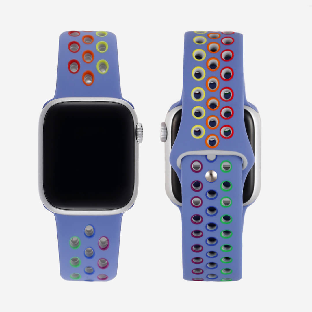 Silicone Sports Apple Watch Band - Violet/Pride