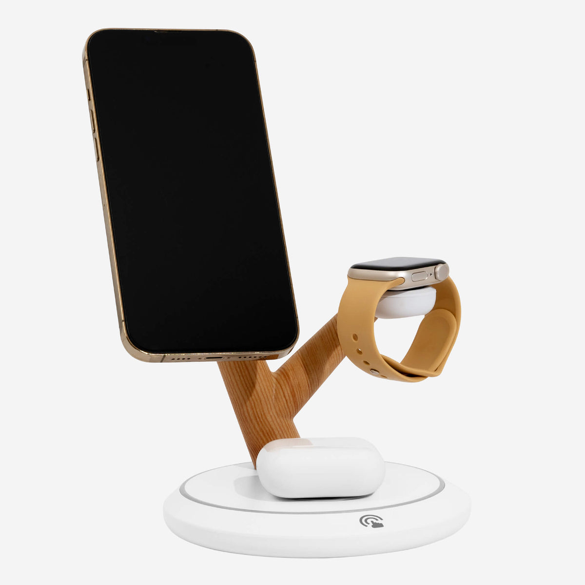 Toronto 3 in 1 Charging Dock - White/Oak