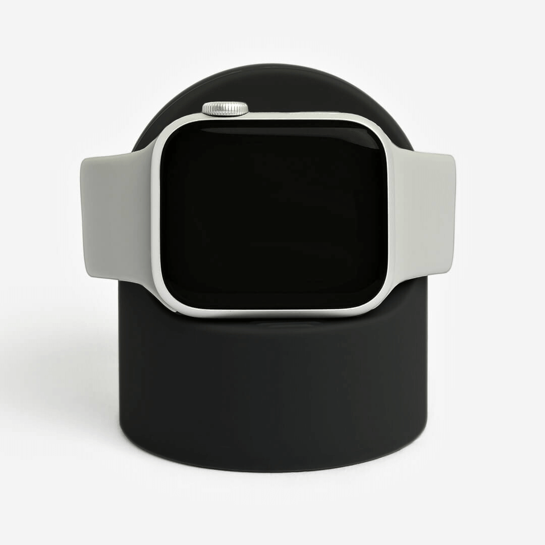 Bubble Silicone Apple Watch Stand Black The Salty Fox