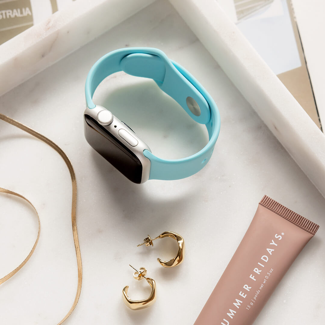Classic Silicone Apple Watch Band - Aqua
