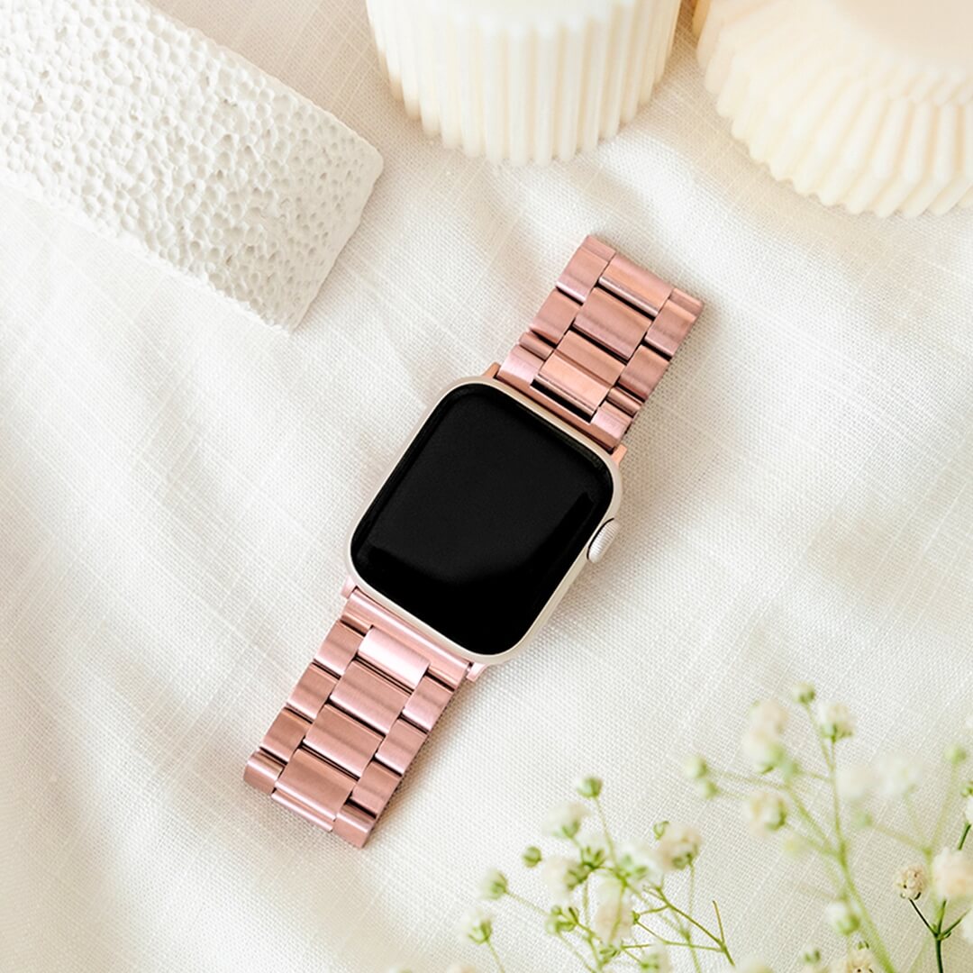 Classic Stainless Steel Apple Watch Band - Rose Gold