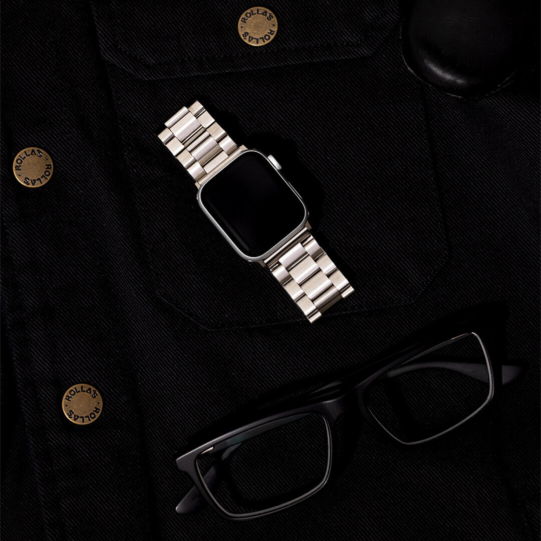 Classic Stainless Steel Apple Watch Band - Silver