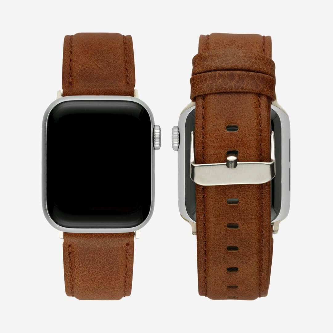 Italian Calf Leather Apple Watch Band - Sand