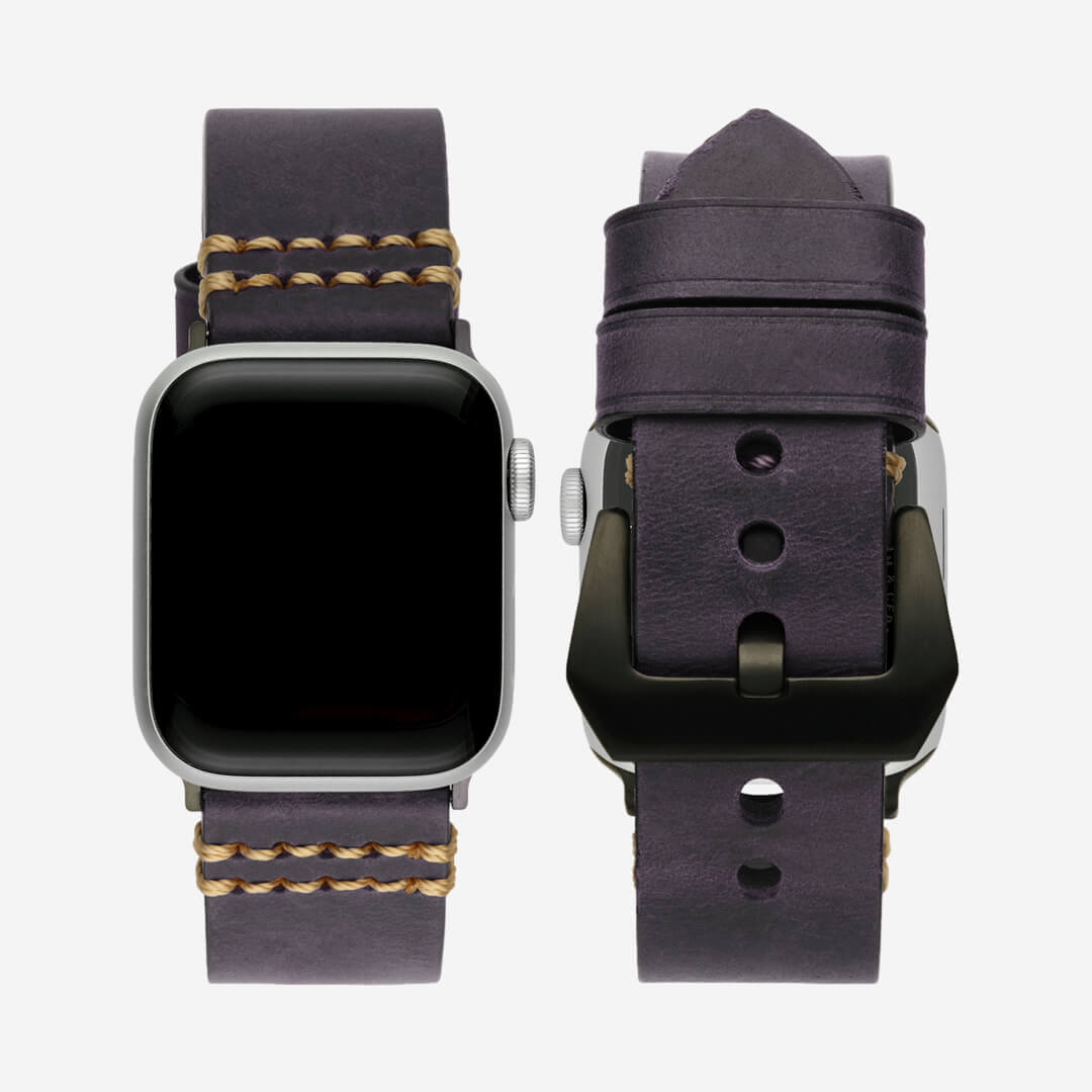 Italian Vintage Leather Apple Watch Band - Rust
