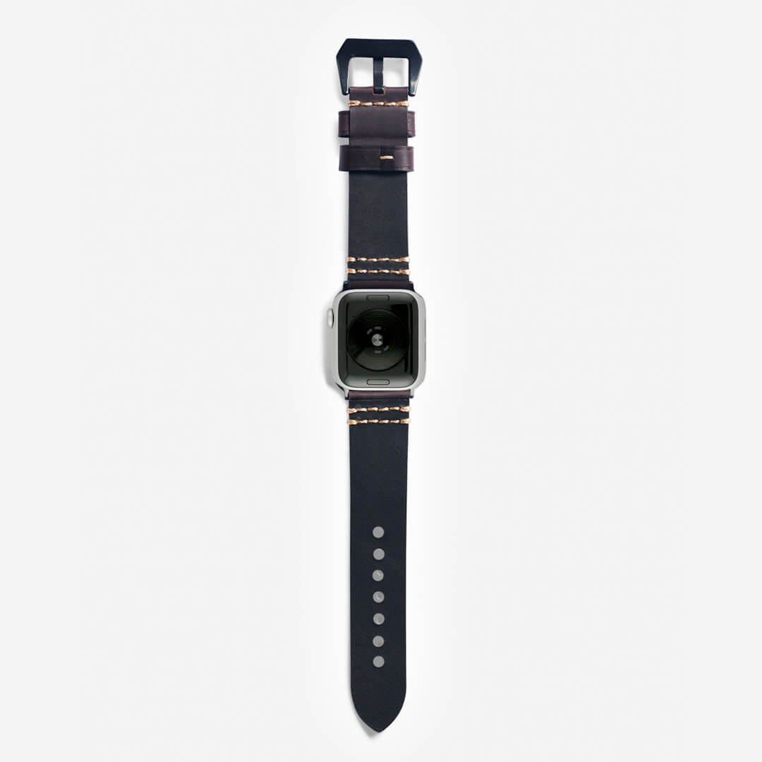 Italian Vintage Leather Apple Watch Band - Rust