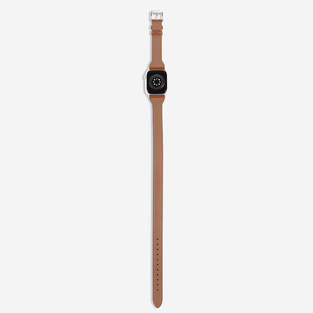 London Double Tour Leather Apple Watch Band - Cinnamon