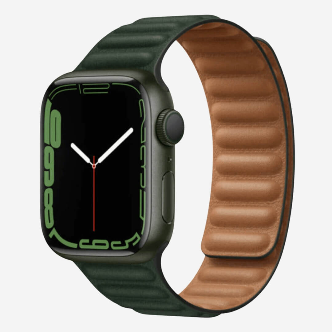 Magnetic Link Apple Watch Band - Sequoia Green - The Salty Fox