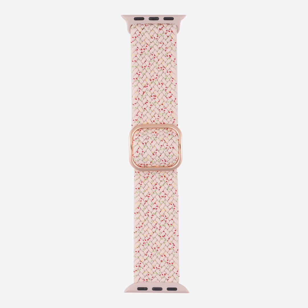 Maui Braided Loop Apple Watch Band - Pink Unity / Rose Gold