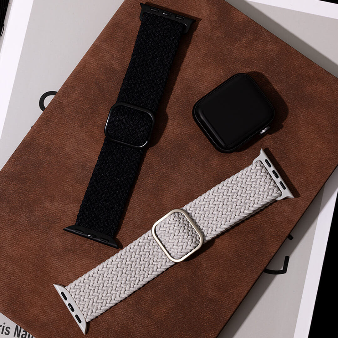 Maui Braided Loop Apple Watch Band - Mineral and Black