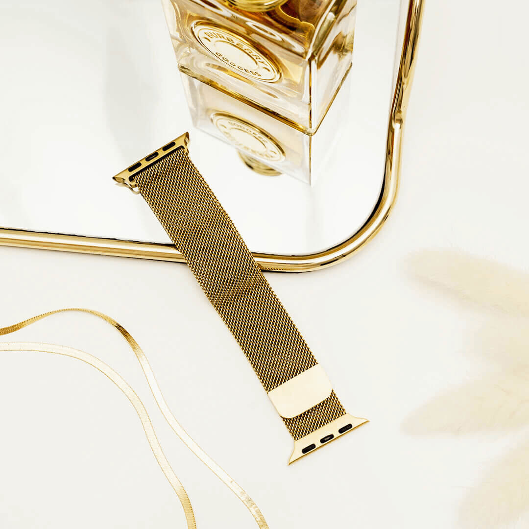 Milanese Loop Apple Watch Band - Gold - Styled