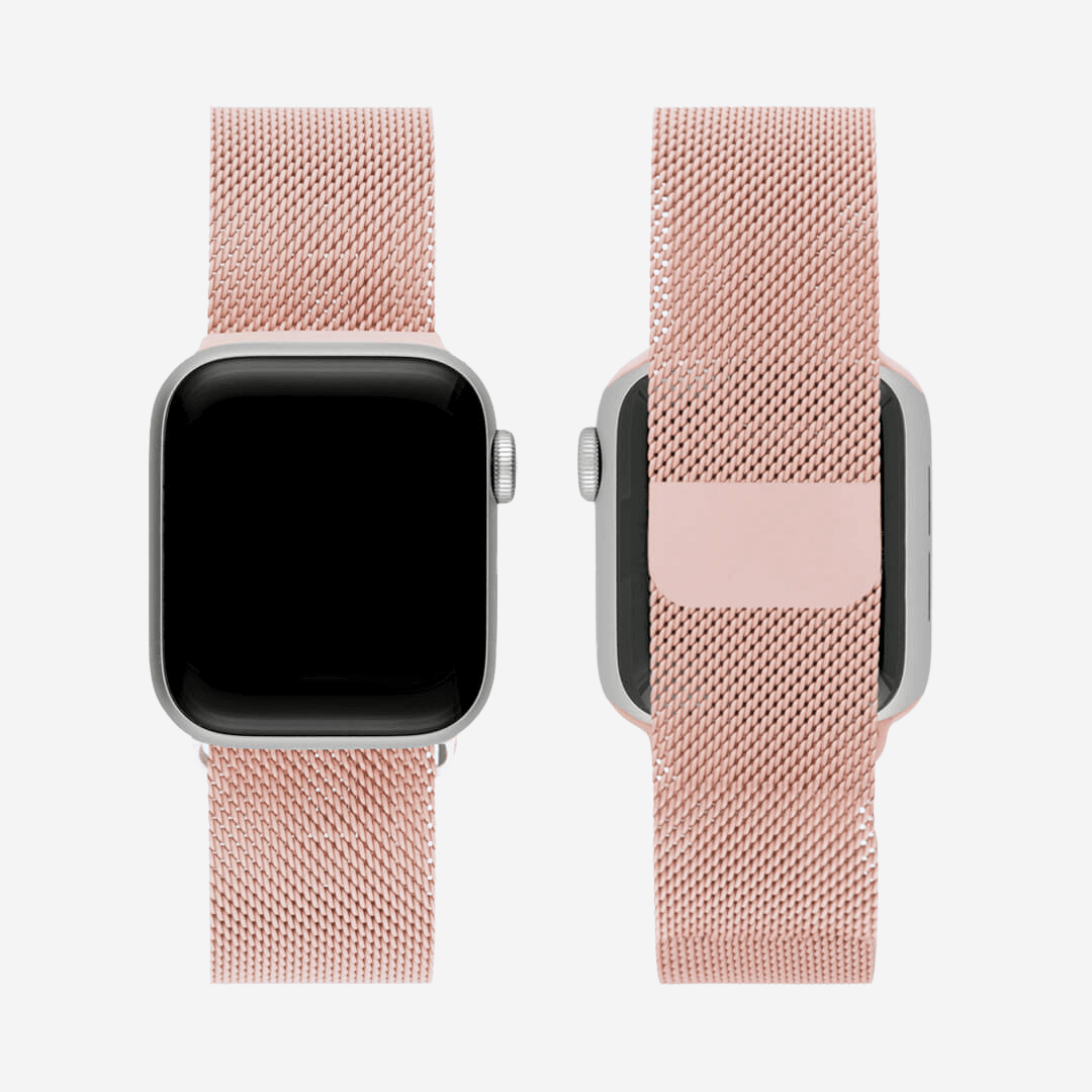 Milanese Loop Apple Watch Band - Peach