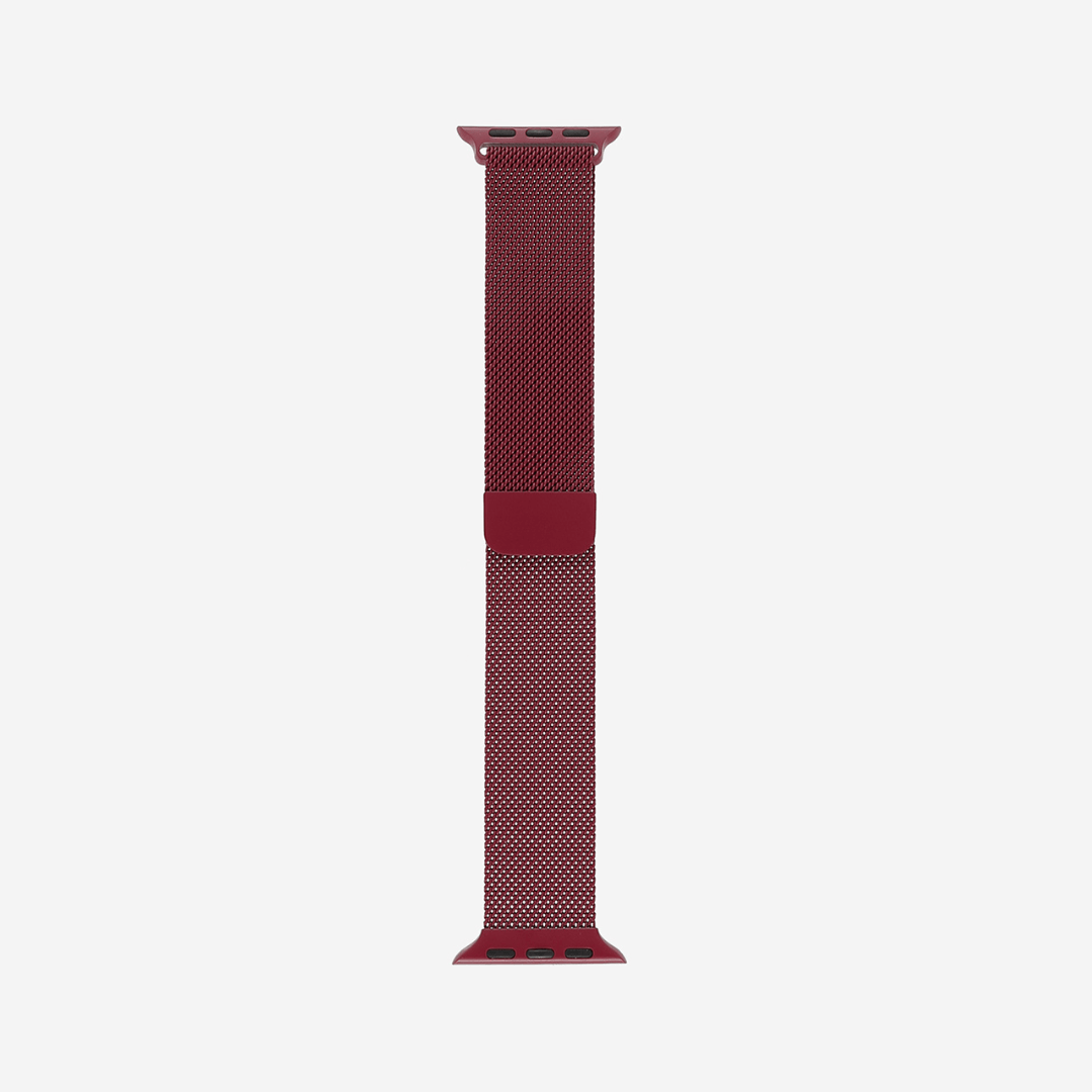 Milanese Loop Apple Watch Band - Rose Red