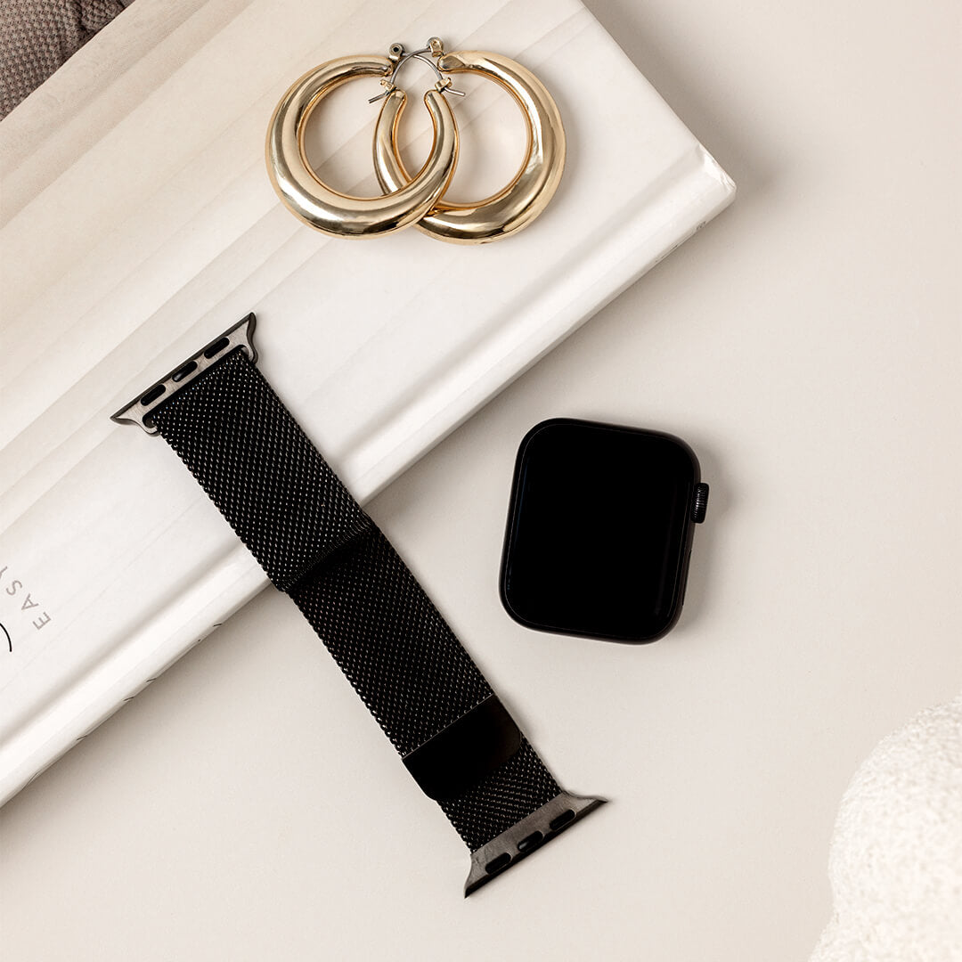 Milanese Loop Apple Watch Band - Graphite - Styled