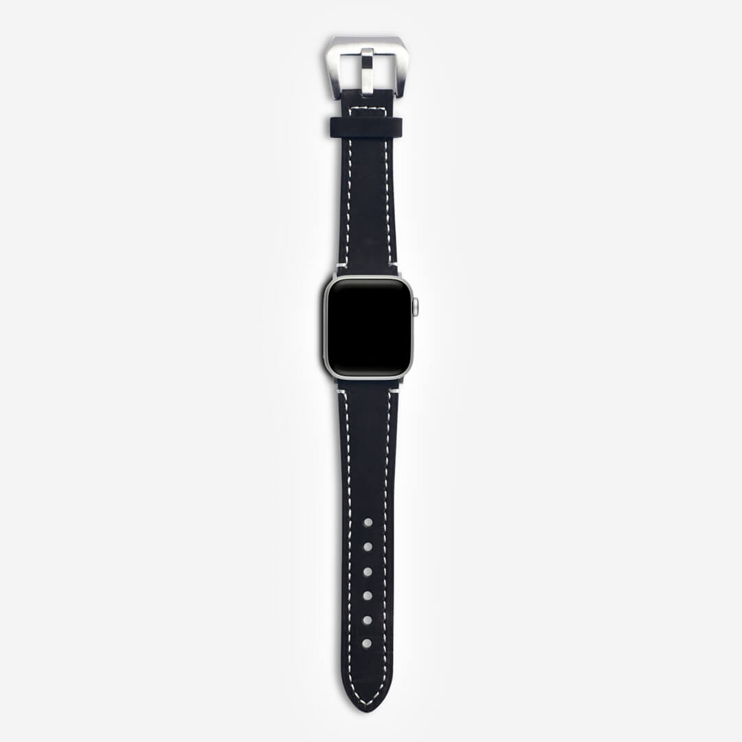 Onyx Leather Apple Watch Band