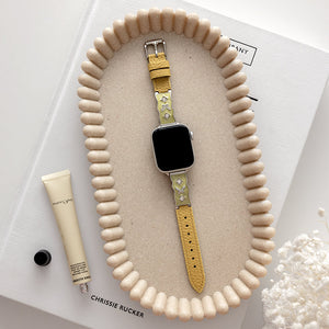 Osaka Leather Apple Watch Band - Lemon