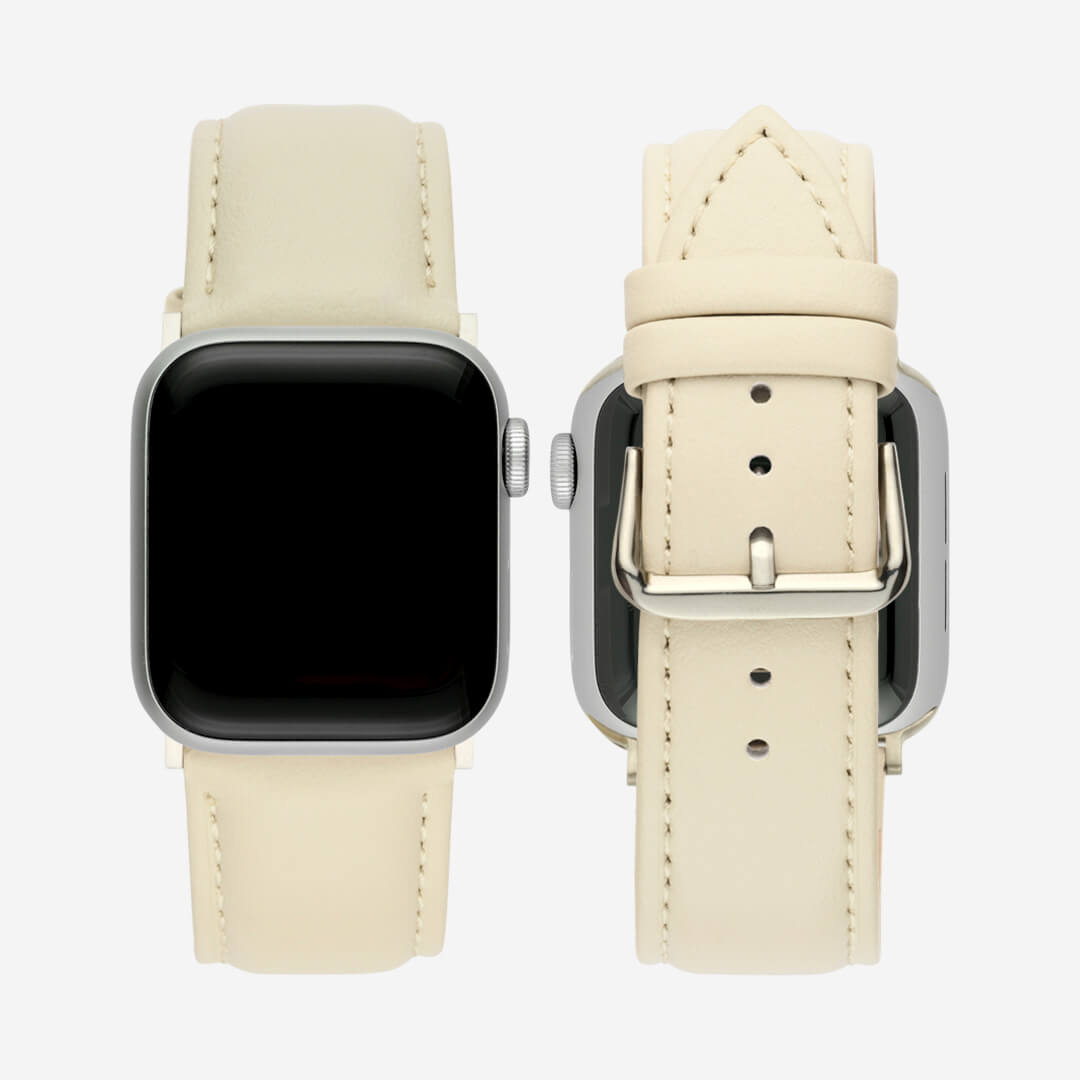 Oslo Leather Apple Watch Band - Starlight - The Salty Fox