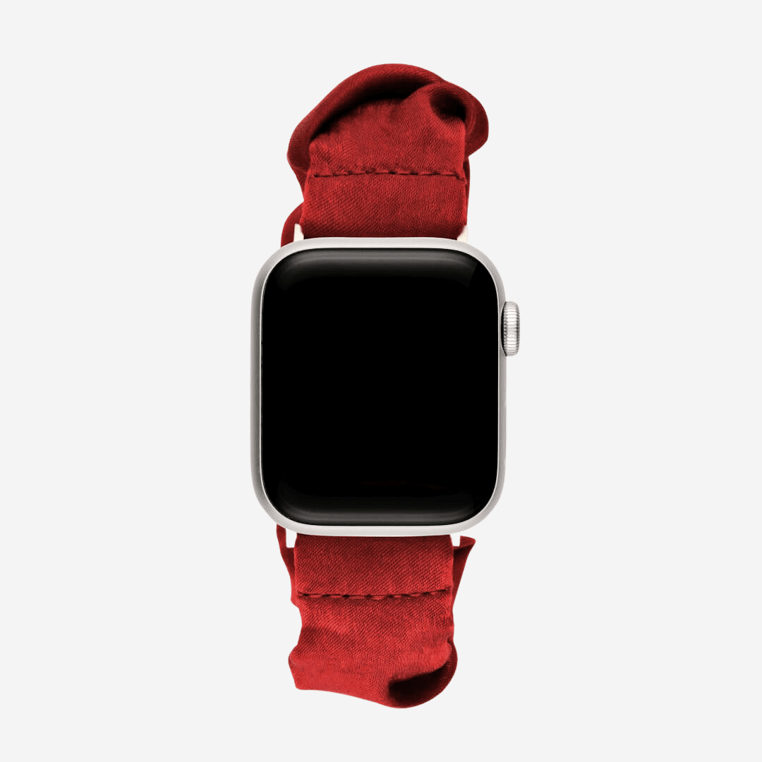 Scrunchie Apple Watch Band - Ruby