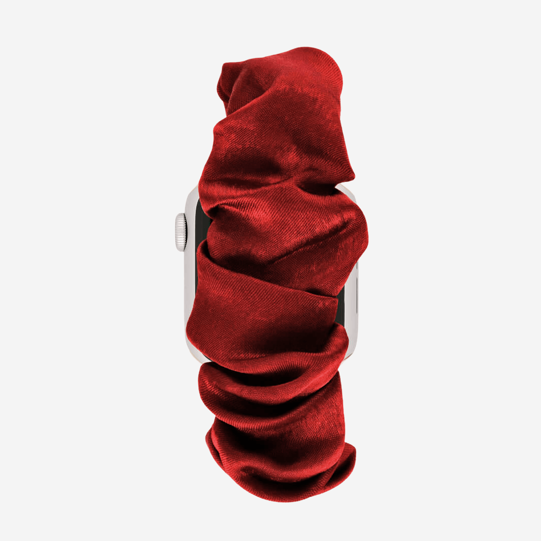 Scrunchie Apple Watch Band - Ruby