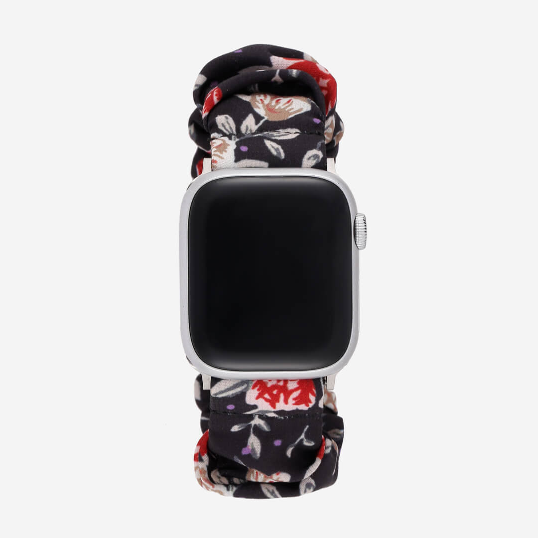 Scrunchie Apple Watch Band - Midnight Rose