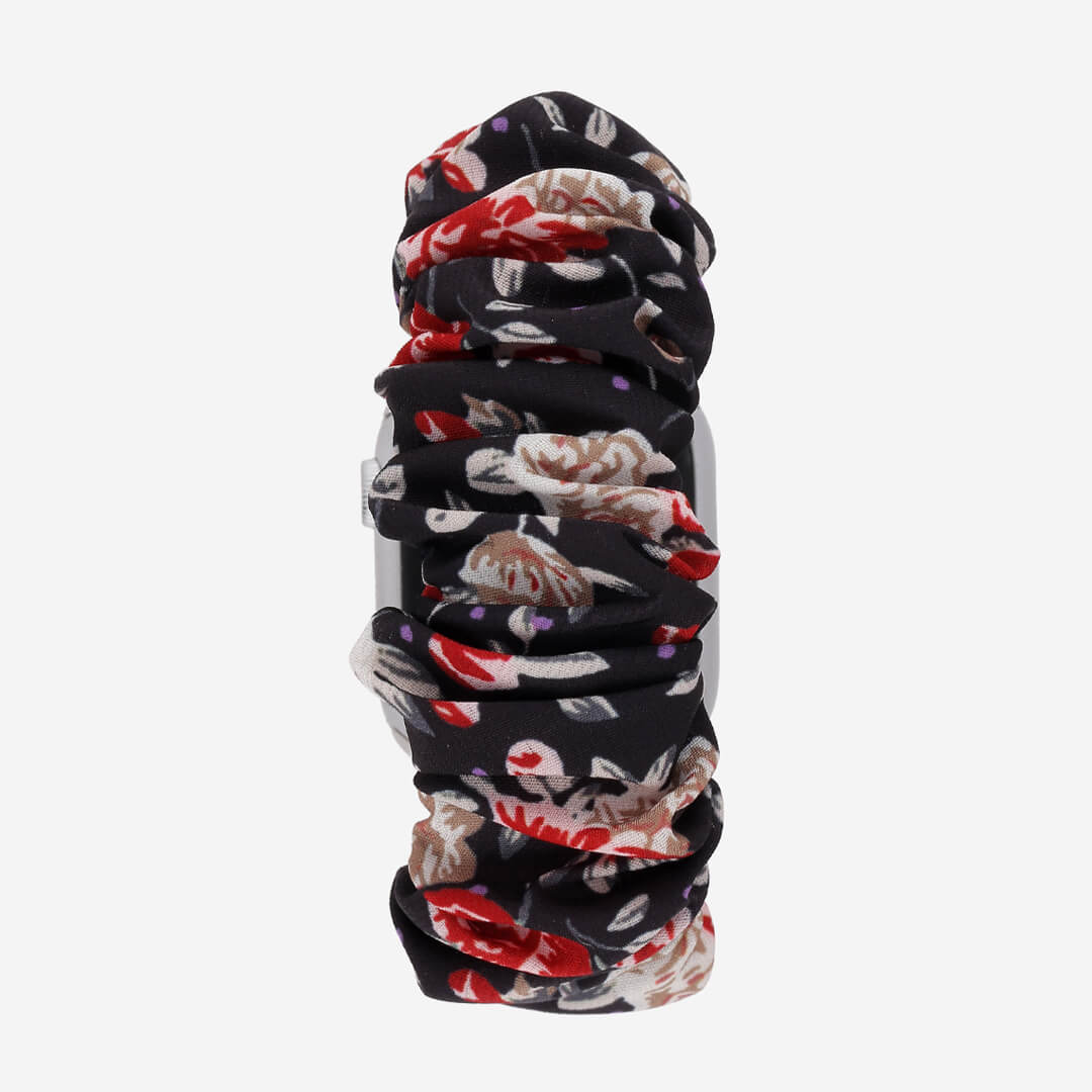 Scrunchie Apple Watch Band - Midnight Rose