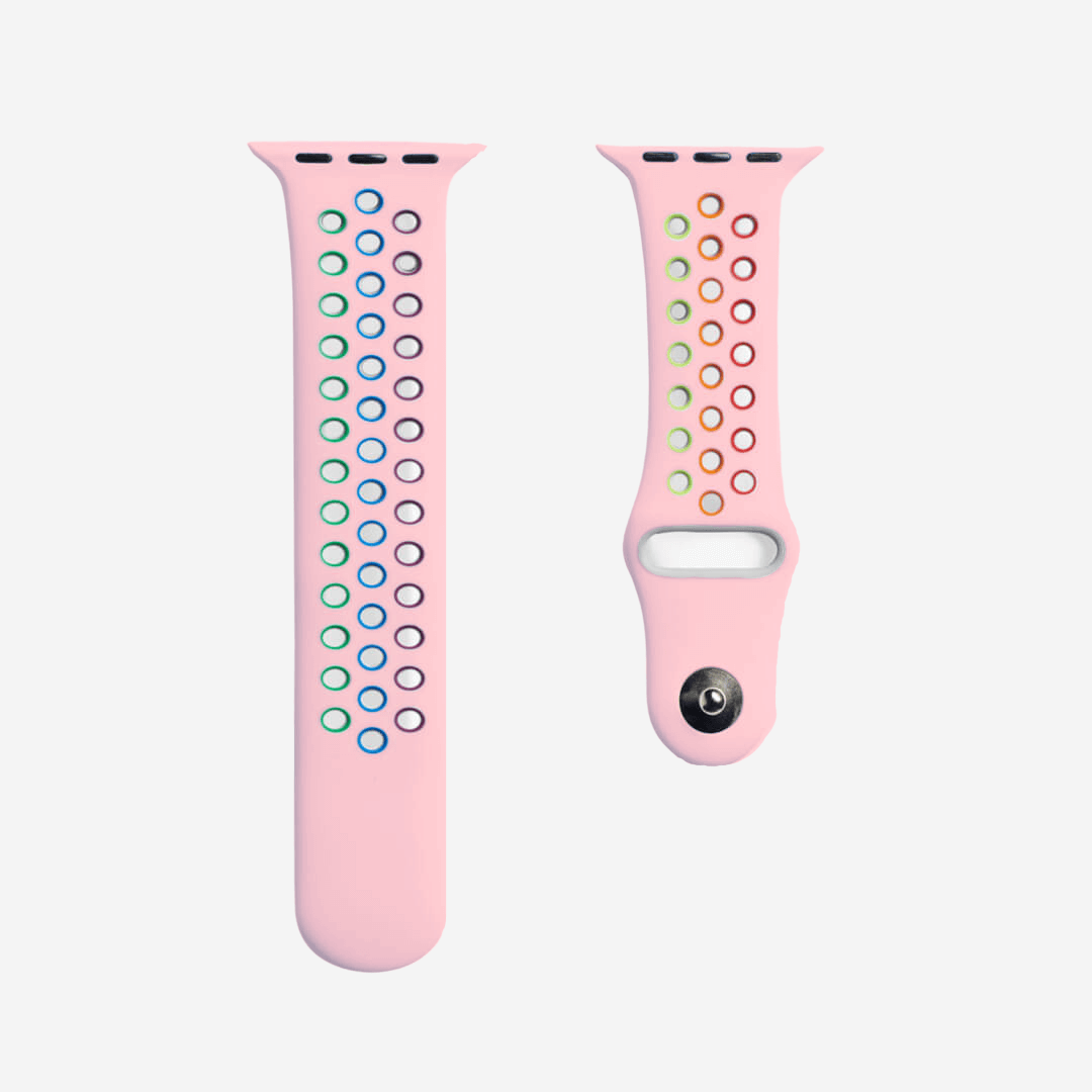 Silicone Sports Apple Watch Band - Pink/Pride