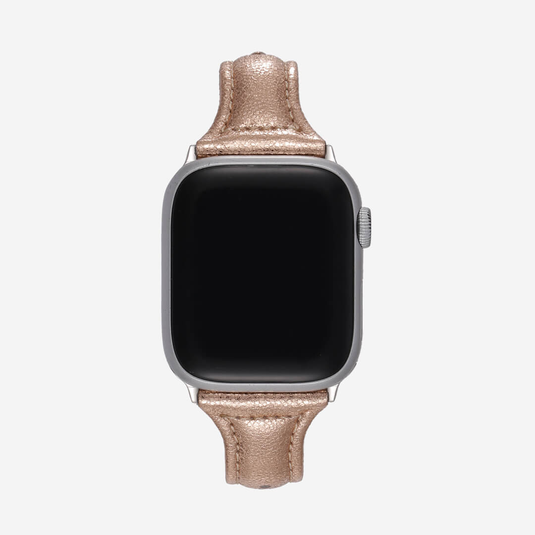 Slim Leather Apple Watch Band - Rose Gold