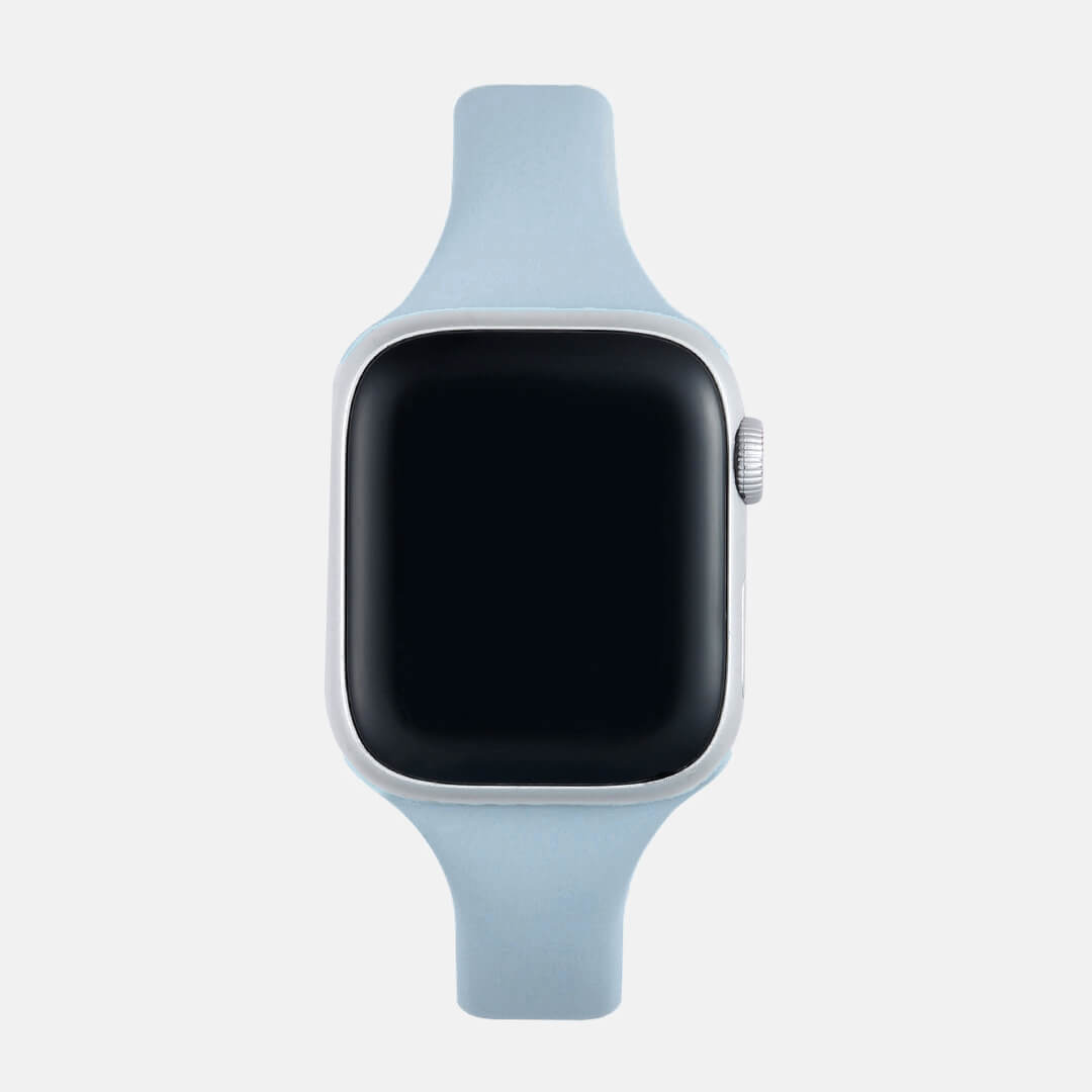 Slim Silicone Apple Watch Band - Blue Mist