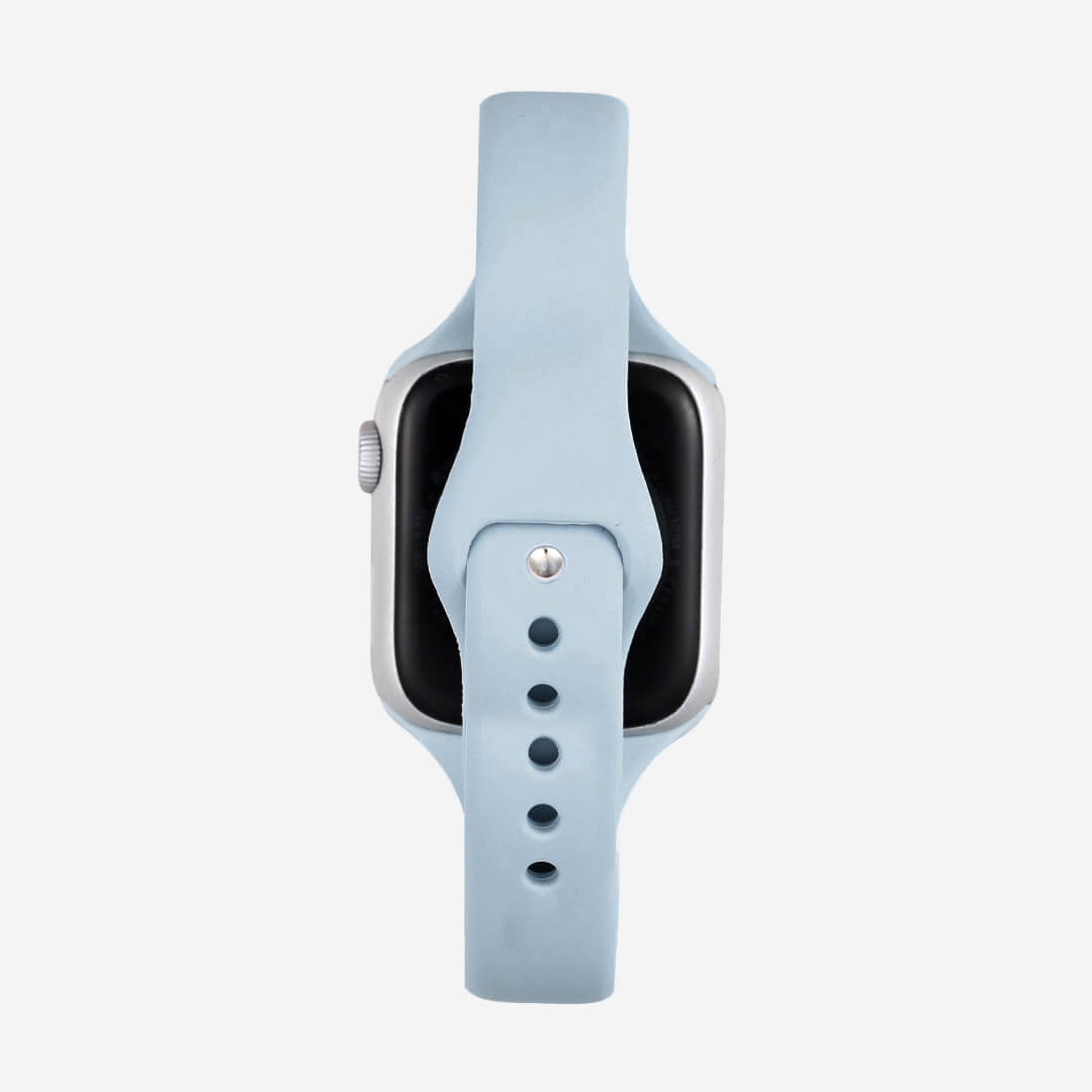 Slim Silicone Apple Watch Band - Blue Mist