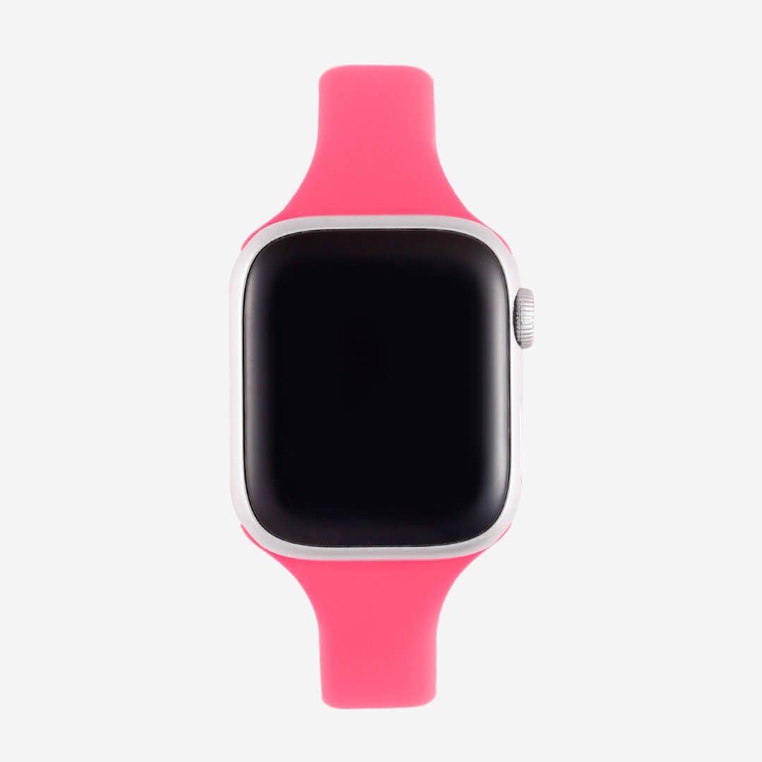 Slim Silicone Apple Watch Band - Hot Pink