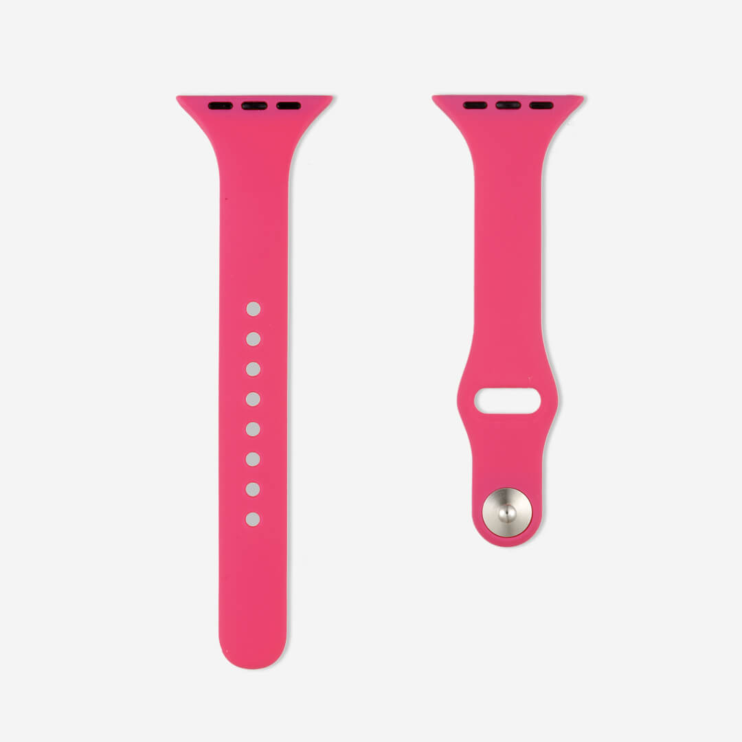 Slim Silicone Apple Watch Band - Hot Pink