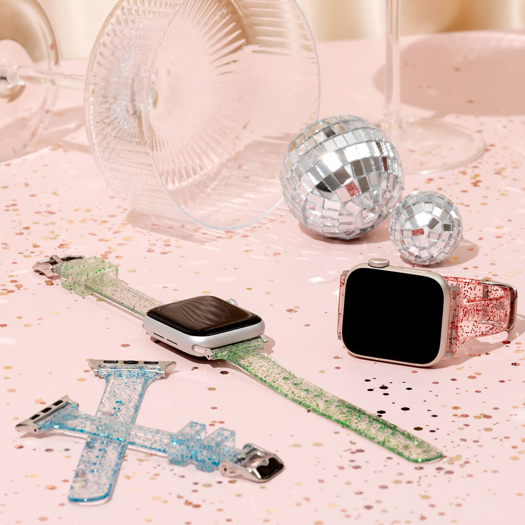 Sydney Glitter Apple Watch Band - Bubblegum