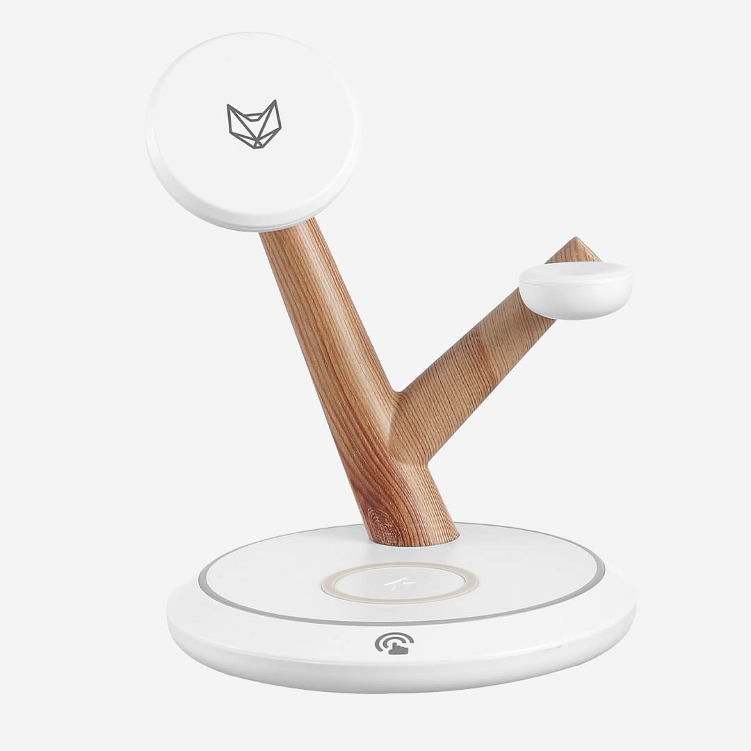 Toronto 3 in 1 Charging Dock - White/Oak