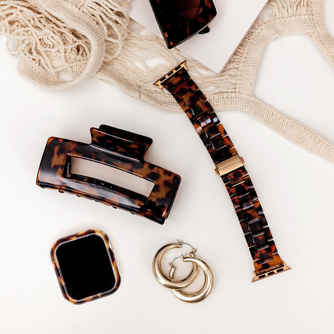 Vienna Claw Clip - Tortoiseshell - Styled