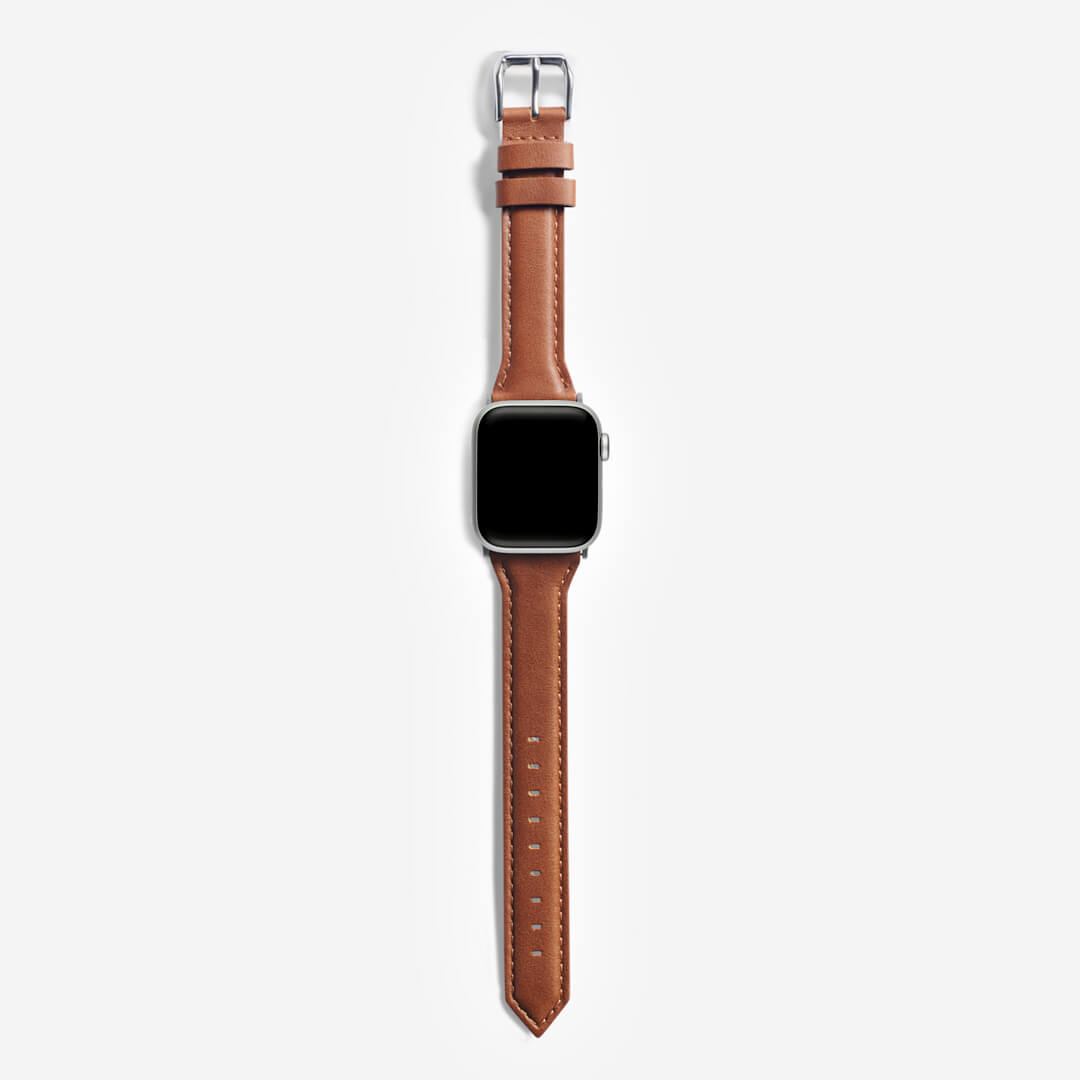 Slim Leather Apple Watch Band - Hazelnut