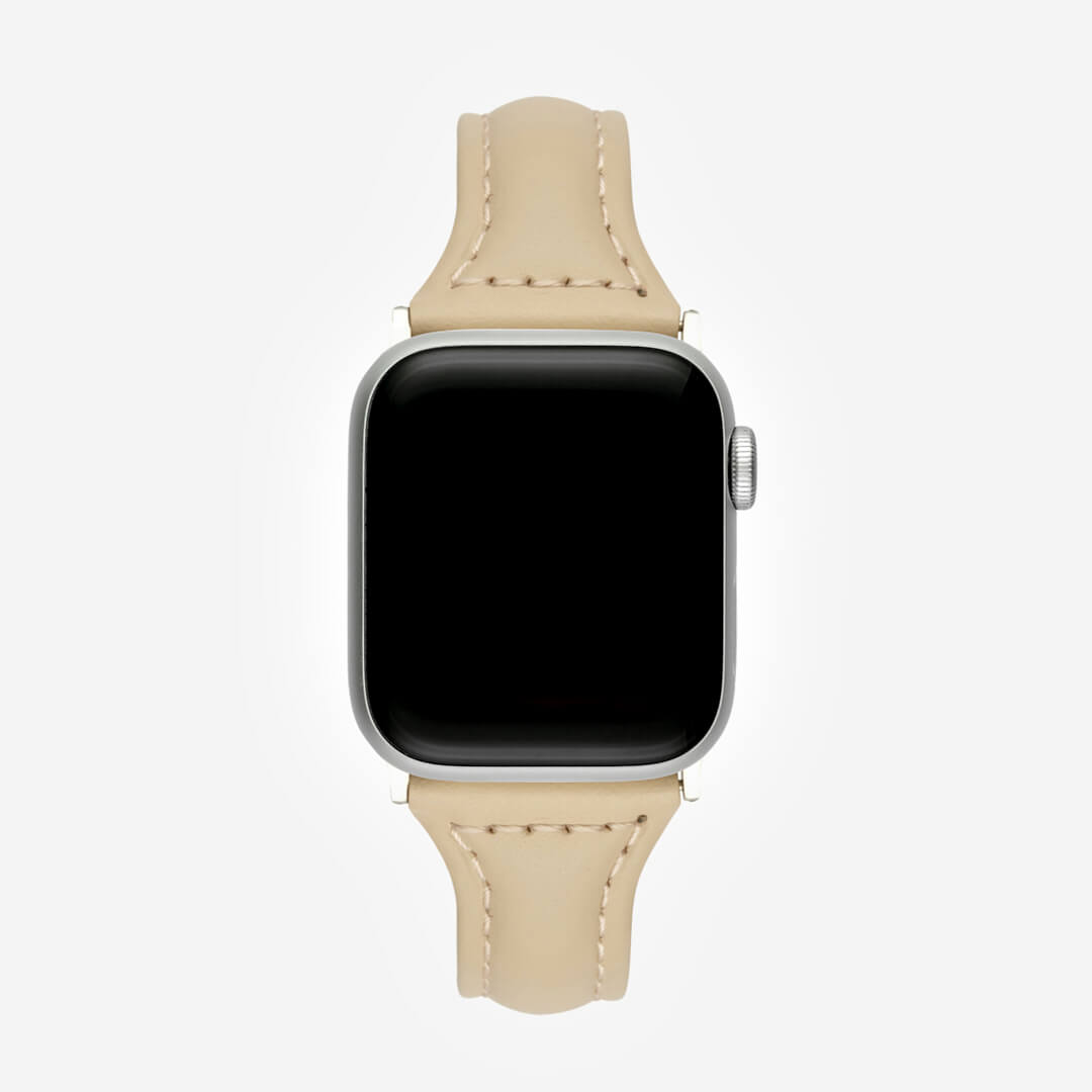 Slim Leather Apple Watch Band - Oatmeal