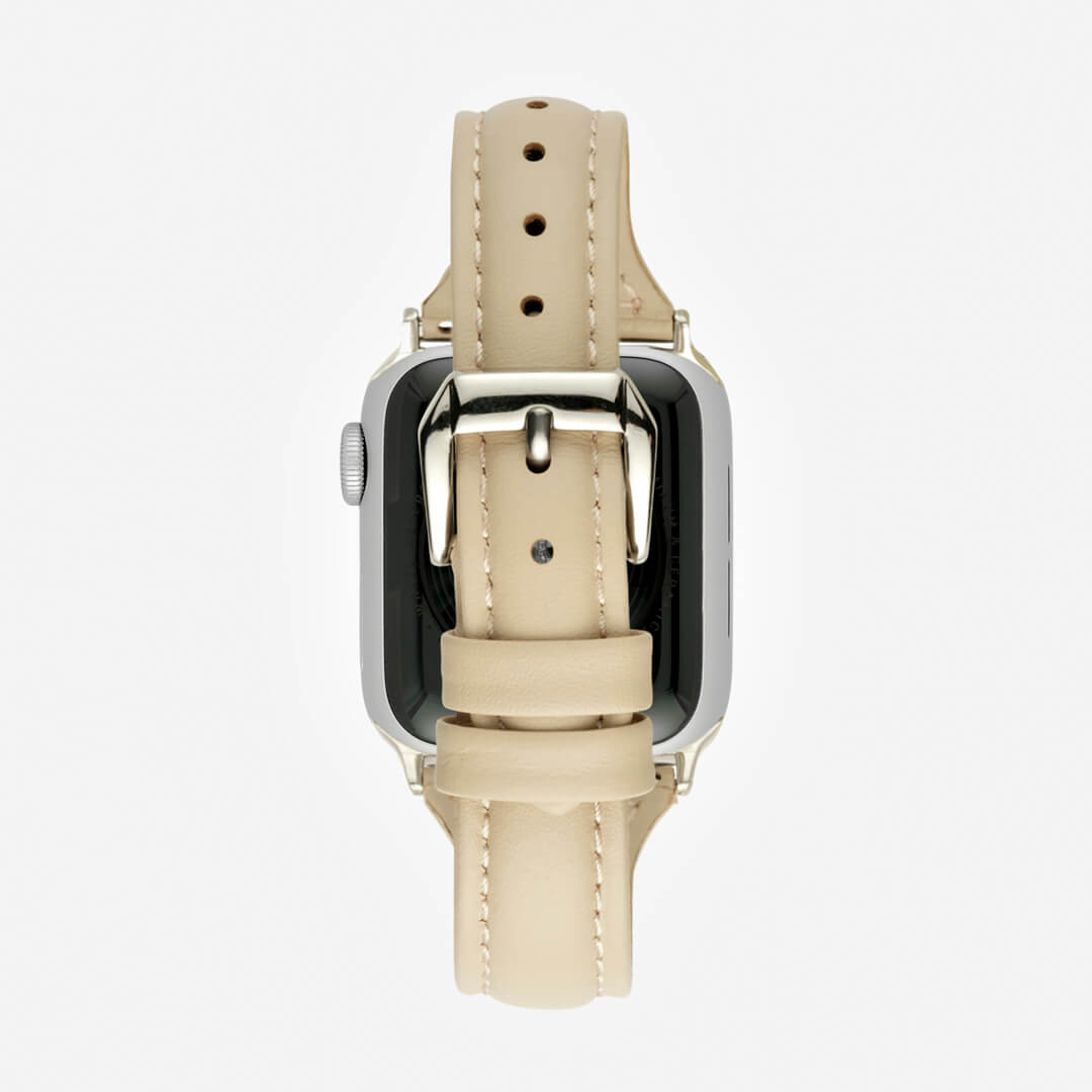 Slim Leather Apple Watch Band - Oatmeal